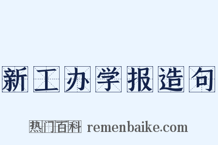 新工办学报造句是什么意思的图片